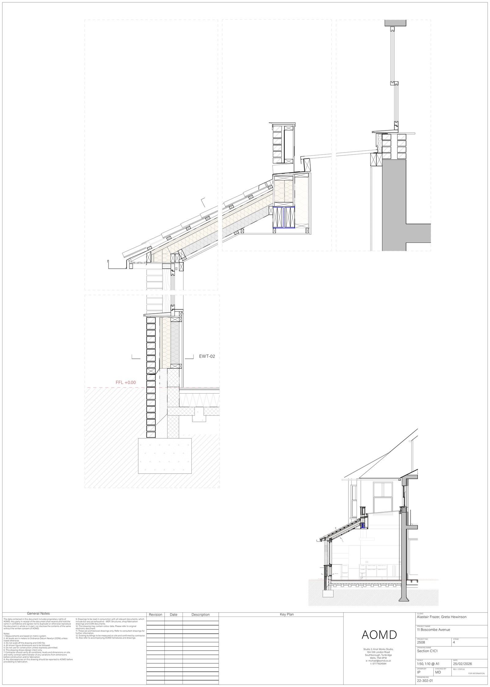 Architectural cross-section drawing